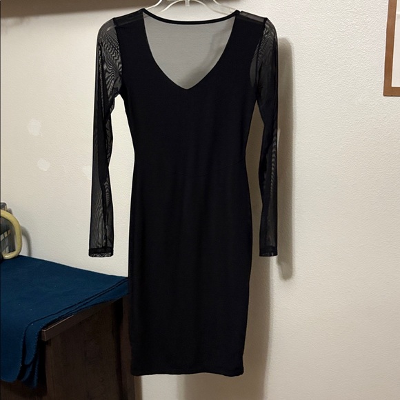 Shapellx Women’s Sz S Black Long Sleeve Dress Bodycon Shapewear Shelf Bra NWOT - Picture 7 of 8